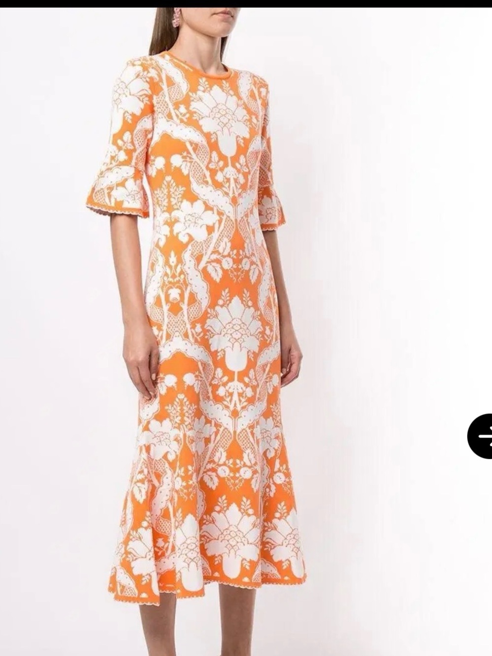 Alice McCall NWT Sittin Pretty Midi Mermaid Style Bold Orange Print US size 4 - Picture 2 of 16